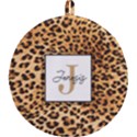 Personalized Animal Skin Initial Any Text Name Round Trivet Round Trivet View1