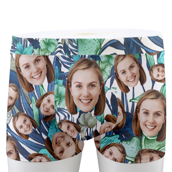 Personalized Photo Many Face Head Hawaii Style Boxer Men s Boxer Briefs