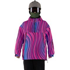 Spiral Swirl Pattern Light Circle Men s Ski And Snowboard Waterproof Breathable Jacket