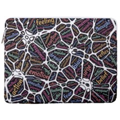 Mental Human Experience Mindset 17  Vertical Laptop Sleeve Case With Pocket