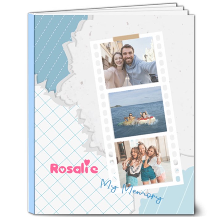 Personalized Photo Name Paper Style Hardcover Notebook 8  x 10  Hardcover Notebook