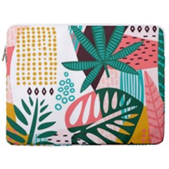 Abstract Seamless Pattern With Tropical Leaves 17  Vertical Laptop Sleeve Case With Pocket
