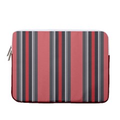 Dunkelrot4 Rosa Grau Streifen Dunkelrot3 13  Vertical Laptop Sleeve Case With Pocket