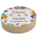 Personalized Married Save th Date Floral Name Any Text Wooden Bottle Opener Wooden Bottle Opener (Round) View1