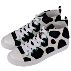 Background Pattern Texture Design Women s Mid-top Canvas Sneakers