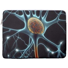 Organism Neon Science 17  Vertical Laptop Sleeve Case With Pocket