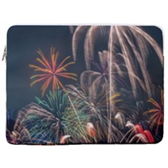 Firework Fireworks Display Lake 17  Vertical Laptop Sleeve Case With Pocket
