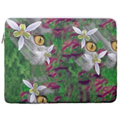 Illustrations Color Cat Flower Abstract Textures 17  Vertical Laptop Sleeve Case With Pocket