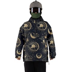 Asian Seamless Pattern With Clouds Moon Sun Stars Vector Collection Oriental Chinese Japanese Korean Men s Ski And Snowboard Waterproof Breathable Jacket