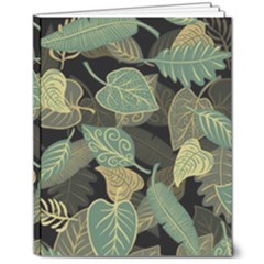 Autumn Fallen Leaves Dried Leaves 8  X 10  Hardcover Notebook