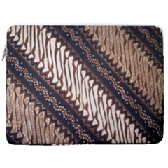 Batik Indonesian Culture Indonesia Authentic 17  Vertical Laptop Sleeve Case With Pocket