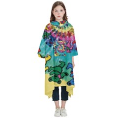 Tie Dye Grateful Dead Bears Kids  Hooded Rain Ponchos