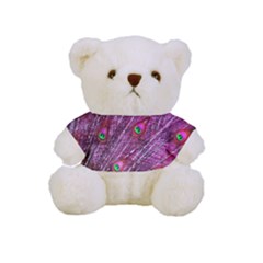Peacock Feathers Coloured Plumage Pink Red Full Print Cuddly Teddy Bear