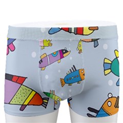 Fish Ocean Sea Water Diving Blue Men s Boxer Briefs
