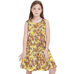 Whimsy Chickens Pattern (ai) Kids  Skater Dress