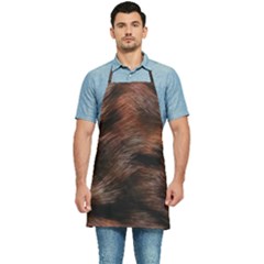 Brown Wool Texture Kitchen Apron