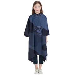 Purple Camo Kids  Hooded Rain Ponchos