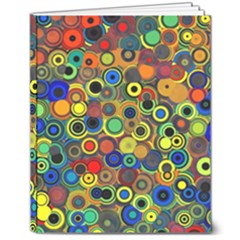 Circles, Colorful 8  X 10  Hardcover Notebook