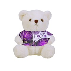 Purple Butterflies, Abstract, Floral, Flowers Full Print Cuddly Teddy Bear