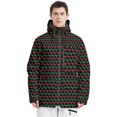 Geometric Abstract Pattern Line Men s Multi Pockets Zip Ski And Snowboard Waterproof Breathable Jacket