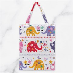 African Elephant Cute Cartoon Seamless Shading Cartoon Character Classic Tote Bag