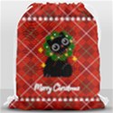 Personalized Any Text Xmas Cats Drawstring Bag Drawstring Bag (Large) View1