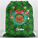 Personalized Any Text Xmas Drawstring Bag Drawstring Bag (Large) View1