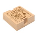 Personalized Xmas Family Any Text Name Bamboo Coaster Set Bamboo Coaster Set View2