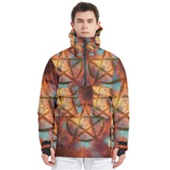 Enchanted Nebula Pentagram Art Men s Pullover Zip Ski And Snowboard Waterproof Breathable Jacket