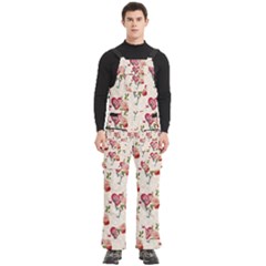 Key To The Heart Men s Side Zip Front Pouch Ski And Snowboard Bib Pants	