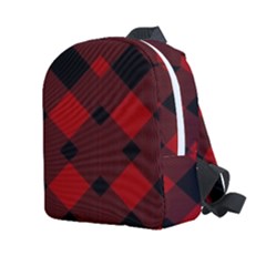 Red Diagonal Plaid Big Kids  Age 2-4 Lightweight Preschool Backpack