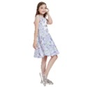 Personalized Name Unicorn Floral Pattern Kids  Skater Dress Kids  Skater Dress View3
