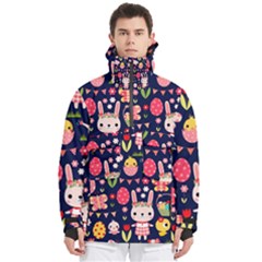 Bunny - Easter Pattern Men s Pullover Zip Ski And Snowboard Waterproof Breathable Jacket