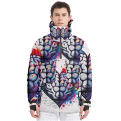Brain Heart Math Men s Pullover Zip Ski And Snowboard Waterproof Breathable Jacket