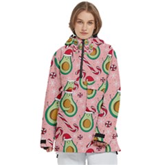 Avo Merry Christmas, Candies, Candy Cane Women s Pullover Zip Ski And Snowboard Waterproof Breathable Jacket