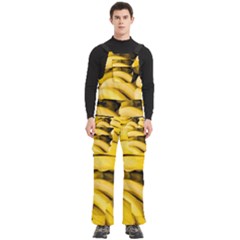 Bananas, Macro, Fruits, Ripe Bananas Men s Side Zip Front Pouch Ski And Snowboard Bib Pants	