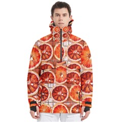 Peorange, Fruit, Citrus Men s Pullover Zip Ski And Snowboard Waterproof Breathable Jacket