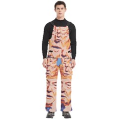 Orange Donald Trump Men s Side Zip Front Pouch Ski And Snowboard Bib Pants	