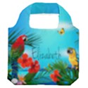 Personalized Tropical Summer Name Any Text Premium Foldable Grocery Recycle Bag Premium Foldable Grocery Recycle Bag View2
