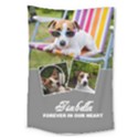 Custom 3 Photo Collage Pet Memorial  Large Tapestry View1