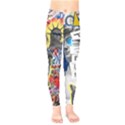Personalized Graffiti Wall Street Name Any Text Kids  Leggings View1