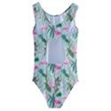 Personalized Flamingo illustration Kids  Cut-Out Back One Piece Swimsuit View2