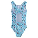 Personalized Sea Marine Illustration Name Any Text Kids  Cut-Out Back One Piece Swimsuit View2