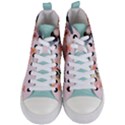 Personalized New Born Baby Photo Name Women s Mid-Top Canvas Sneakers View1
