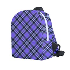 Blue Tartan Plaid 1 Diagonal Kids  Age 2-4 Lightweight Preschool Backpack