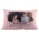 Custom Anniversary Couple Wedding Name 16 x24  Lumbar Throw Cushion Case (Two Sides) View1