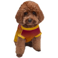 Burgundy Red To Amber Orange Bilinear Gradient Dog T-shirt