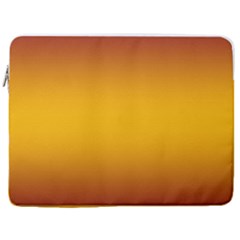 Burgundy Red To Amber Orange Bilinear Gradient 17  Vertical Laptop Sleeve Case With Pocket