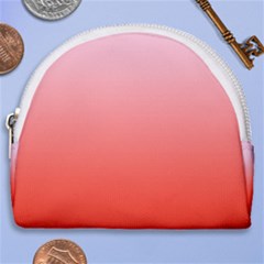Pink Lace To Scarlet Red Linear Gradient Horseshoe Style Canvas Pouch
