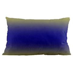 Electric Yellow To Navy Blue Bilinear Gradient 16 x24  Lumbar Throw Cushion Case (two Sides)